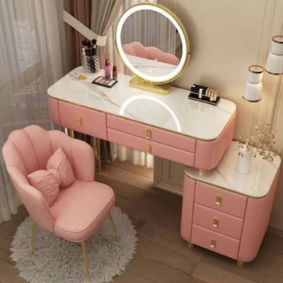 Vanity Table - Calm Beauty Dressing Table Marble Top 120cm Pink