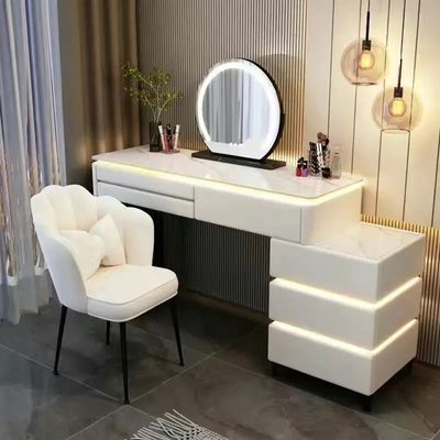 Vanity Table - White Swan Dressing Table -Led Light 120cm White