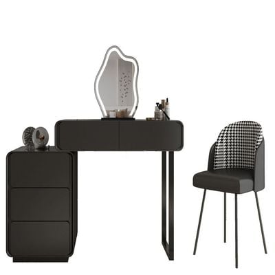 Vanity Table - Black Swan Dressing Table -Led Light 120cm Black