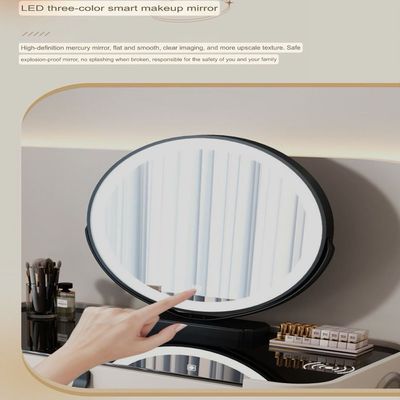 Dresser - Smart Vanity Table Wireless Charger Modern Mirror 120cm White