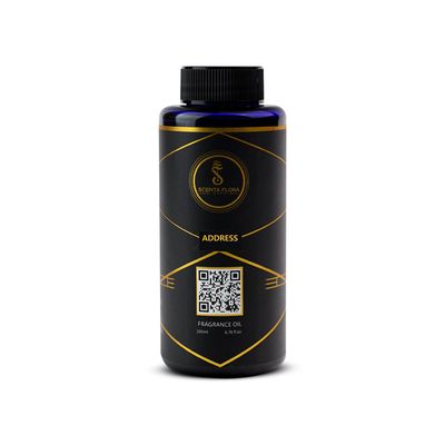 ADDRESS - Aroma Oil for Scent Diffusers 200ml | Smooth Blend of Cedarwood and Citrus for Homes, Hotels and Offices | Designed to Enrich Any Space with a Luxurious, Long-Lasting Aroma