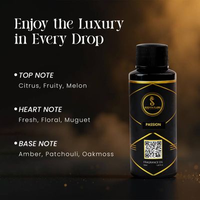 PASSION - Aroma Oil for Scent Diffusers 50ml | A Vibrant Fusion of Citrus, Florals, and Earthy Notes for Homes, Hotels, and Offices | Elevate Any Space with Warmth