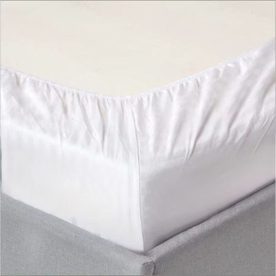 MAXQON Cotton Tc180 Fitted Bed Sheets + 2 Pillow Covers, Double (120x200+20CM), Color White