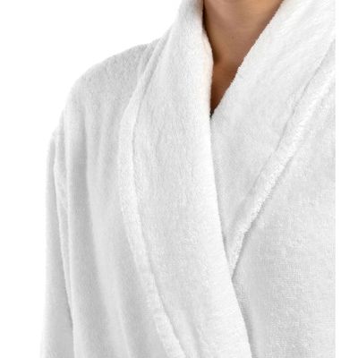 MAXQON Bathrobe (Unisex) - 100% Cotton Terry Highly Absorbent Super Soft Bathrobes For Women & Men- Adult Size, Color White