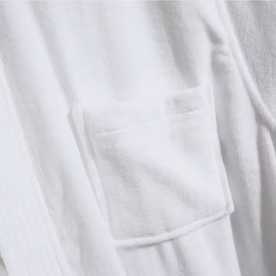 MAXQON Bathrobe (Unisex) - Luxurious Velour Cotton With Terry Inside Double Layer Highly Absorbent Super Soft Bathrobes For Women & Men- Adult Size, Color White