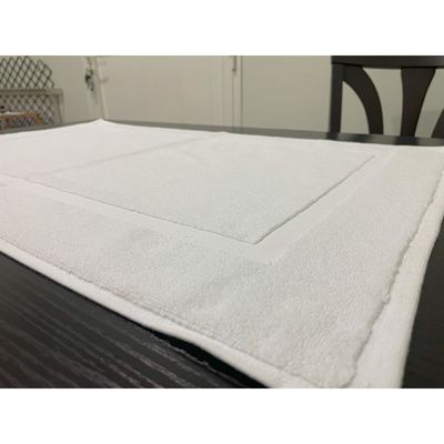 MAXQON Bath Mat - 100% Cotton 900GSM Highly Absorbent Anti-Slip Floor Mat Size-50x80cm, Color-White