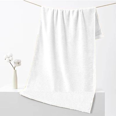 MAXQON Bath Towel - 100% Cotton 600 GSM Large Size (70x140cm) Highly Absorbent And Super Durable, Color White