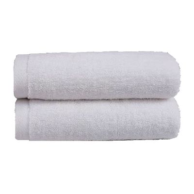 MAXQON Pack Of 2 - Bath Towel - 100% Cotton 600 GSM Large Size (70x140cm) Highly Absorbent And Super Durable , Color White