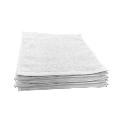 MAXQON Pack Of 10 - Face Towel - 100% Cotton Small Size (30x30cm) Highly Absorbent And Super Durable, Color White