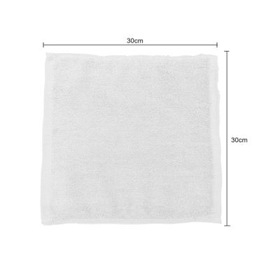 MAXQON Pack Of 10 - Face Towel - 100% Cotton Small Size (30x30cm) Highly Absorbent And Super Durable, Color White