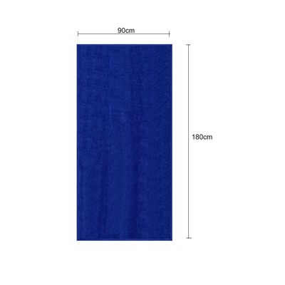 MAXQON Beach Towel - 100% Cotton 600 GSM Over Sized (90x180cm), Highly Absorbent Bath Sheet For Pool, Beach, Fitness, Sports, Yoga, Color-Blue