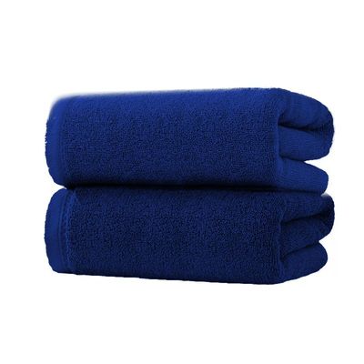 MAXQON Pack Of 2 - Beach Towel - 100% Cotton 600 GSM Over Sized (90x180cm), Highly Absorbent Bath Sheet For Pool, Beach, Fitness, Sports, Yoga, Color-Blue