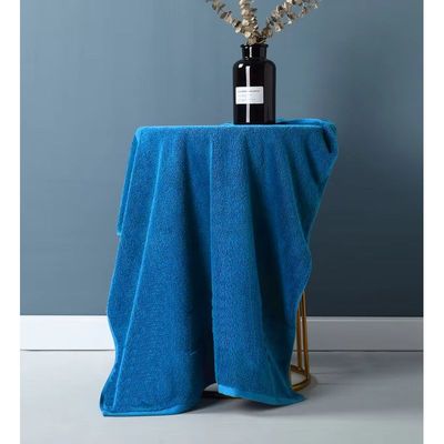 MAXQON Bath Towel - 100% Cotton 600 GSM Large Size (70x140cm) Highly Absorbent And Super Durable, Color Blue