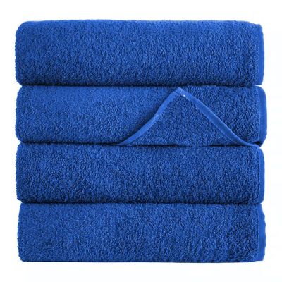 MAXQON Bath Towel - 100% Cotton 600 GSM Large Size (70x140cm) Highly Absorbent And Super Durable, Color Blue