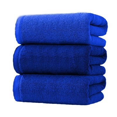 MAXQON Bath Towel - 100% Cotton 600 GSM Large Size (70x140cm) Highly Absorbent And Super Durable, Color Blue