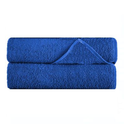 MAXQON Pack Of 2 - Bath Towel - 100% Cotton 600 GSM Large Size (70x140cm) Highly Absorbent And Super Durable , Color Blue