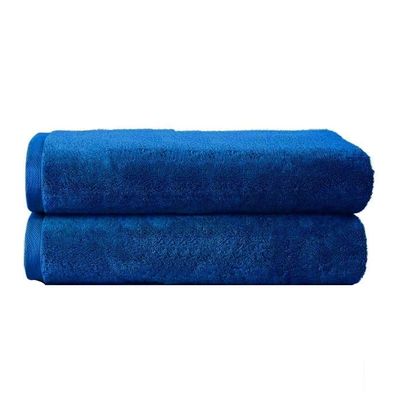 MAXQON Pack Of 2 - Hand Towel - 100% Cotton 600 GSM Medium Size (45x75cm) Highly Absorbent And Super Durable, Color Blue