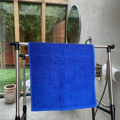 MAXQON Pack Of 2 - Hand Towel - 100% Cotton 600 GSM Medium Size (45x75cm) Highly Absorbent And Super Durable, Color Blue