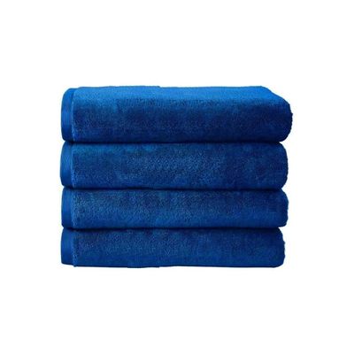 MAXQON Pack Of 4 - Hand Towel - 100% Cotton 600 GSM Medium Size (45x75cm) Highly Absorbent And Super Durable, Color Blue