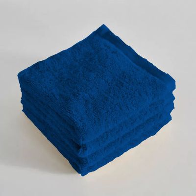 MAXQON Pack Of 10 - Face Towel - 100% Cotton Small Size (30x30cm) Highly Absorbent And Super Durable, Color Blue