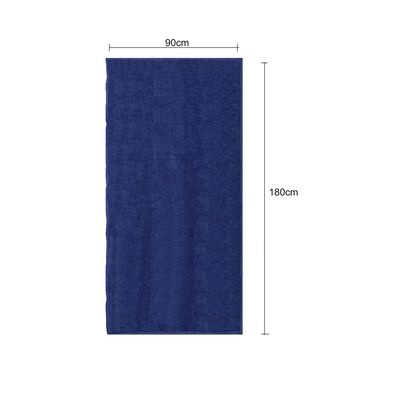 MAXQON Beach Towel - 100% Cotton 600 GSM Over Sized (90x180cm), Highly Absorbent Bath Sheet For Pool, Beach, Fitness, Sports, Yoga, Color-Dark Blue