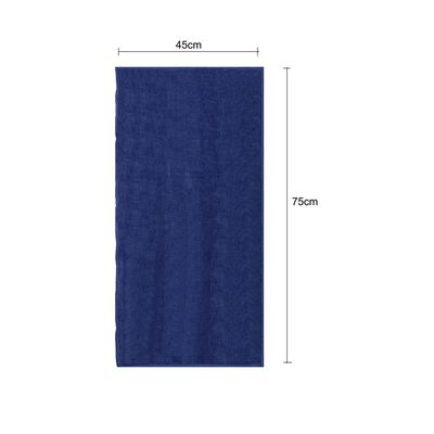 MAXQON Pack Of 2 - Hand Towel - 100% Cotton 600 GSM Medium Size (45x75cm) Highly Absorbent And Super Durable, Color Dark Blue