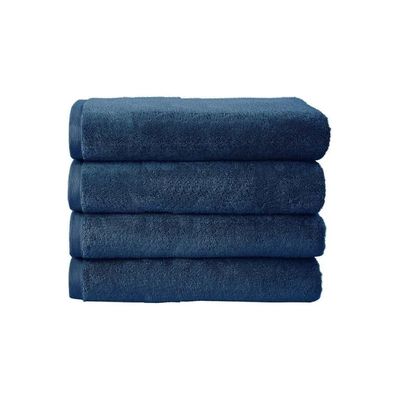 MAXQON Pack Of 4 - Hand Towel - 100% Cotton 600 GSM Medium Size (45x75cm) Highly Absorbent And Super Durable, Color Dark Blue