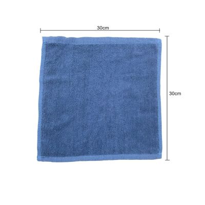 MAXQON Pack Of 10 - Face Towel - 100% Cotton Small Size (30x30cm) Highly Absorbent And Super Durable, Color Dark Blue