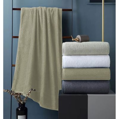 MAXQON Bath Towel - 100% Cotton 600 GSM Large Size (70x140cm) Highly Absorbent And Super Durable, Color Beige