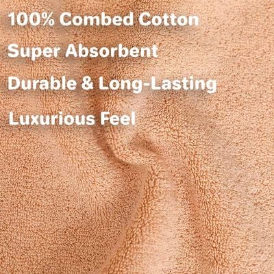 MAXQON Pack Of 10 - Face Towel - 100% Cotton Small Size (30x30cm) Highly Absorbent And Super Durable, Color Beige