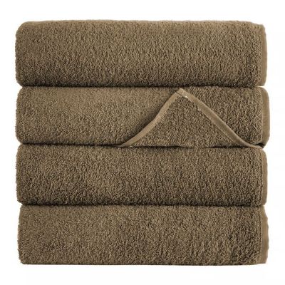 MAXQON Bath Towel - 100% Cotton 600 GSM Large Size (70x140cm) Highly Absorbent And Super Durable, Color Brown