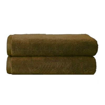 MAXQON Pack Of 2 - Hand Towel - 100% Cotton 600 GSM Medium Size (45x75cm) Highly Absorbent And Super Durable, Color Brown