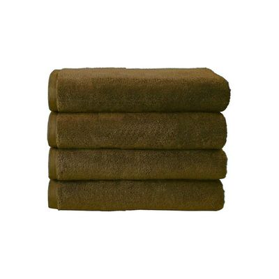 MAXQON Pack Of 4 - Hand Towel - 100% Cotton 600 GSM Medium Size (45x75cm) Highly Absorbent And Super Durable, Color Brown