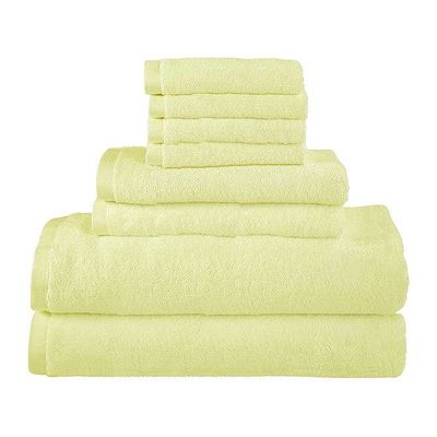 MAXQON 8-Pieces Towel Set - 100% Cotton 600 GSM, 2xBath Towel(70x140cm), 2xHand Towel(45x75cm), 4xFace Towel(30x30cm), Highly Absorbent Super Durable, Color-Cream