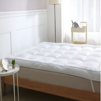 MAXQON Mattress Topper 10CM Thickness Quilted Microfiber 900gsm, Color White, Single Size 100x200cm