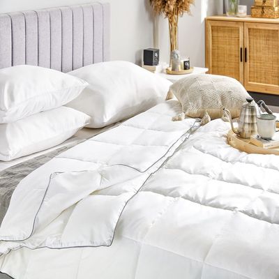 MAXQON Duvet Comforter Cotton Single, Color White, Size 150x200cm