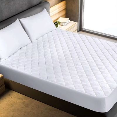 MAXQON Mattress Protector Microfiber,100%Waterproof, Color White, Single Size 100x200+20cm