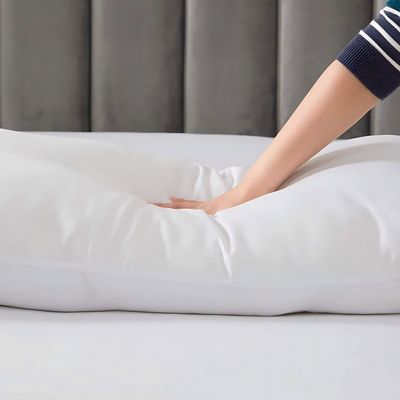 MAXQON 1-Piece Body Pillow Striped White, Long Pillow Extra Soft Microfiber Anti Allergic&Anti-bacterial, Size(40x140CM)