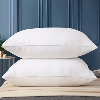 MAXQON 1-Piece Bed Pillow Single Piping Hotel Standard Extra Soft Microfiber Anti Allergic&Anti-bacterial,  Size(50x70CM)