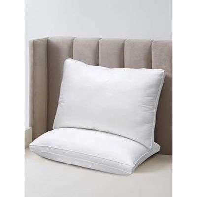 MAXQON 1-Piece Bed Pillow Double Piping Hotel Standard Extra Soft Microfiber Anti Allergic&Anti-bacterial,  Size(50x70CM)