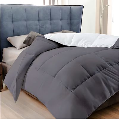 MAXQON Duvet Comforter Microfiber Single, Color Grey, Size 150x200cm