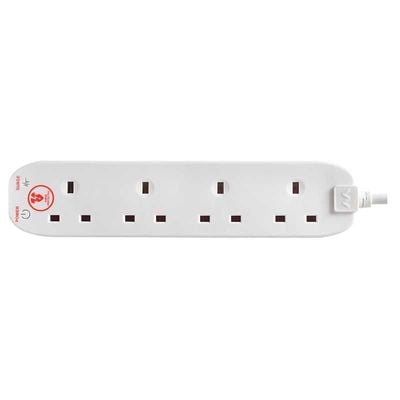 Masterplug SRG4210N Four Socket 2 Meter Power Surge Protected Extension Lead