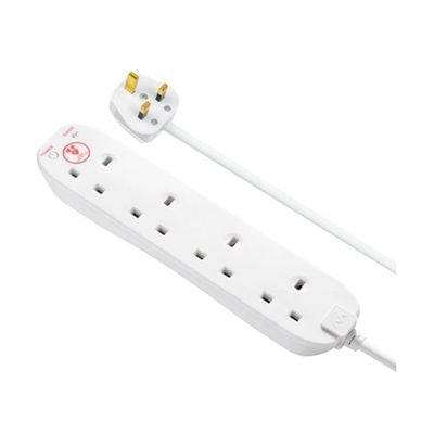 Masterplug SRG4210N Four Socket 2 Meter Power Surge Protected Extension Lead