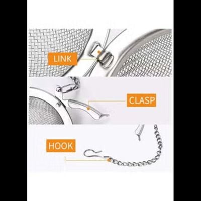 2pcs Stainless Steel Mesh Tea Ball 21 Inch Tea Infuser Strainers 