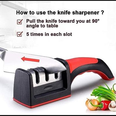 3-Stage Manual Kitchen Knife Sharpener