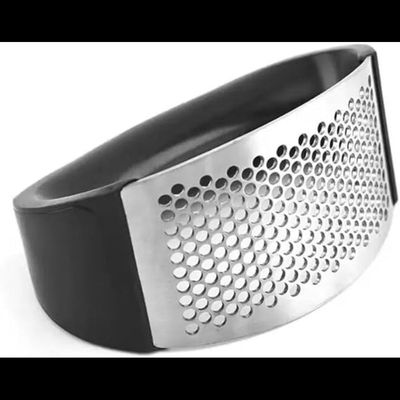 Mirfa Stainless Steel Hand Garlic Crusher And Meat Hammer With Ergonomic Handle (Black)