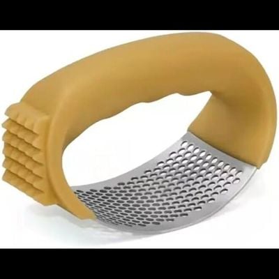 Stainless Steel Hand Garlic Crusher And Meat Hammer With Ergonomic Handle (Yellow)