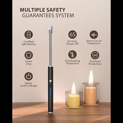 360 Degrees Rechargeable Candle Lighter - Black