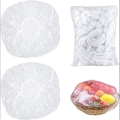 Stretchable And Disposable Plastic Food Wrap And Container Lids (Pack of 100)