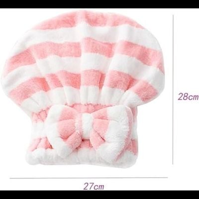 Microfiber Hair Drying Towel Cap (Pink)